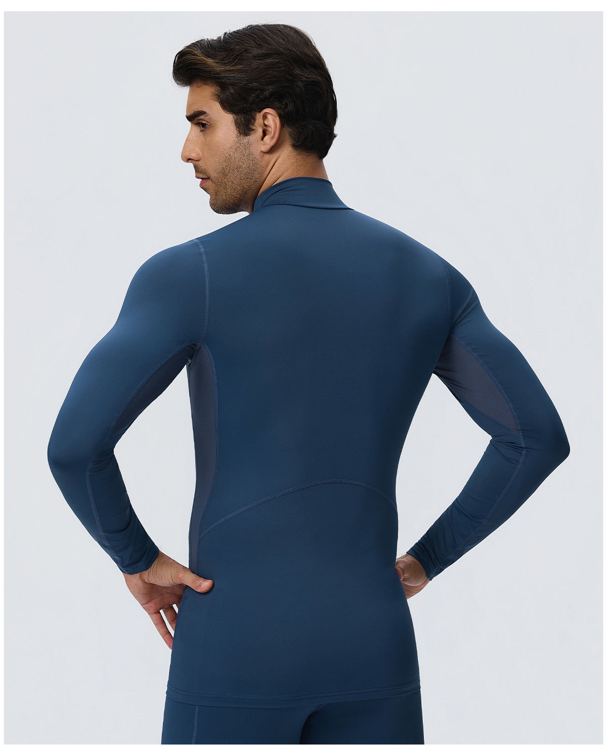 Wholesale Men’s Sculpting Workout Top 61532 | High-Stretch Long Sleeve Fitness Shirt | fouregg