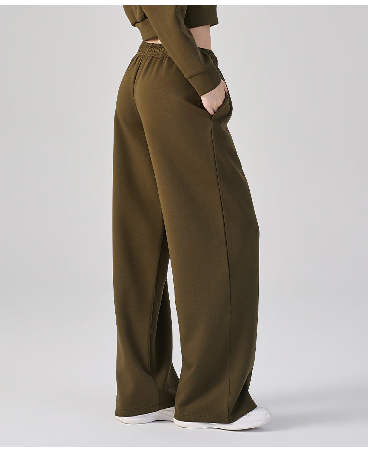 Wholesale Women’s Wide-Leg Pants | Bulk Drapey High-Waist Casual Trousers | fouregg