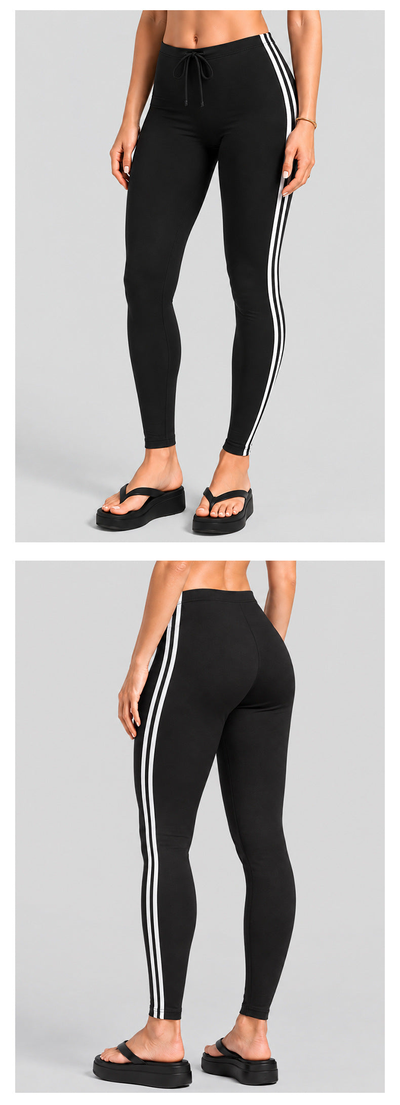 Wholesale Women’s Activewear Set | Double-Layer Contrast Sports Bra & Quick-Dry Workout Leggings | fouregg