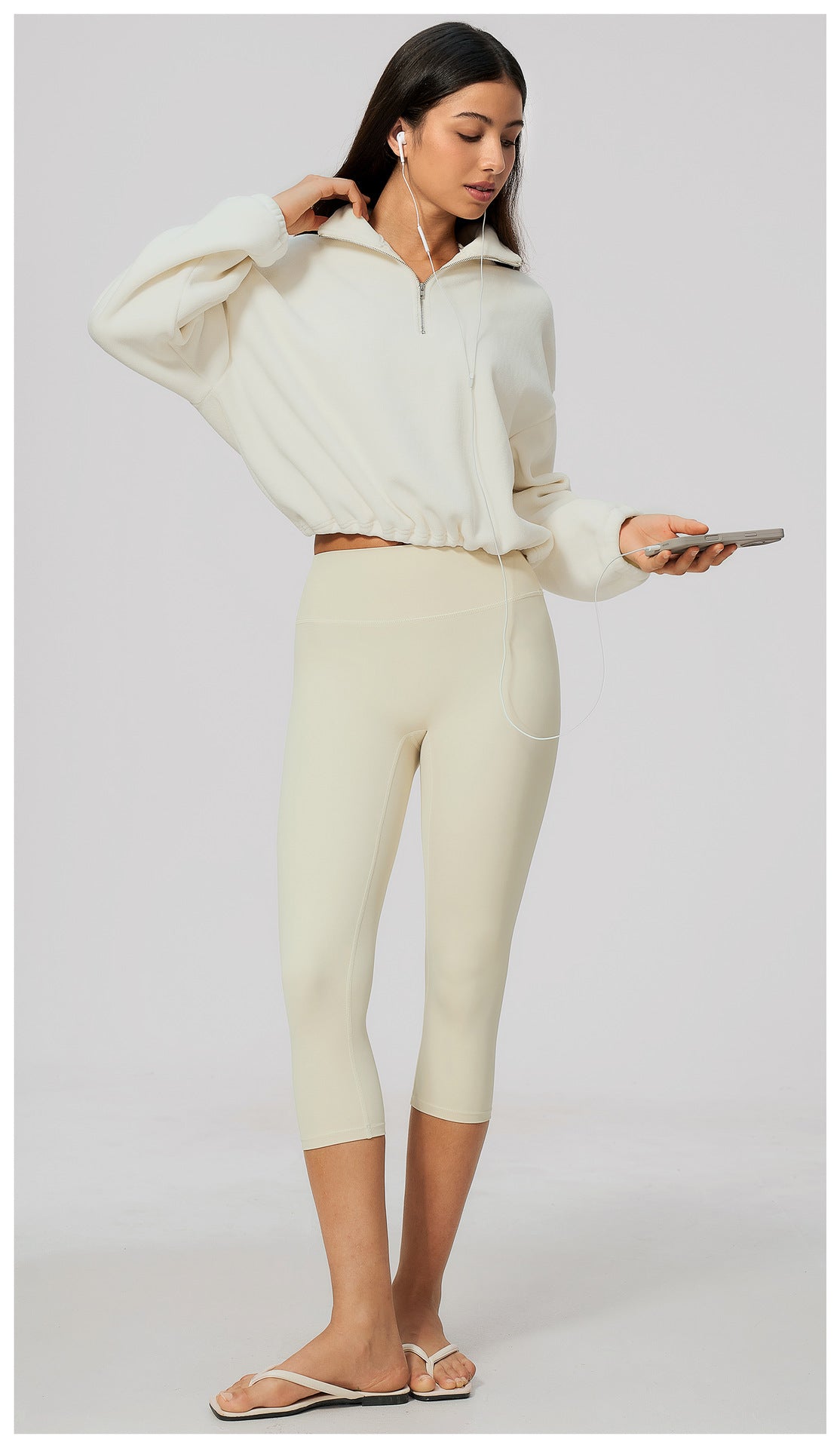 Wholesale Women’s Half-Zip Sports Top | Bulk Relaxed-Fit Color Block Sweatshirt 3619 | fouregg