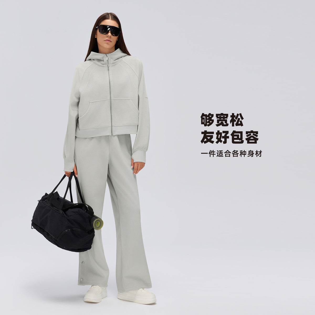Wholesale Women’s Winter Hoodie Jacket D26119 | Loose-Fit Cropped Casual Sportswear Top | fouregg