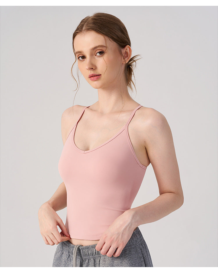 Wholesale Women’s Padded Yoga Top | Bulk Cropped Running & Training Sports Bra | fouregg