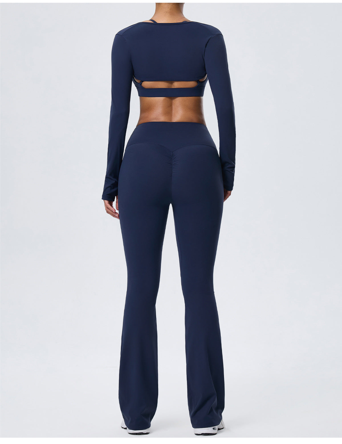 Wholesale Women’s Double-Brushed Yoga Set | Bulk 3-Piece Sculpting Fitness & Running Wear | fouregg