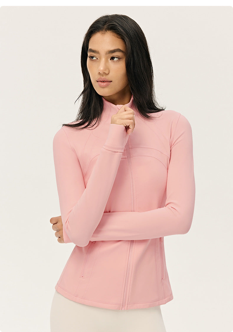 Wholesale Premium Lycra Sports Jacket | Bulk Long-Sleeve Sculpting Activewear | fouregg