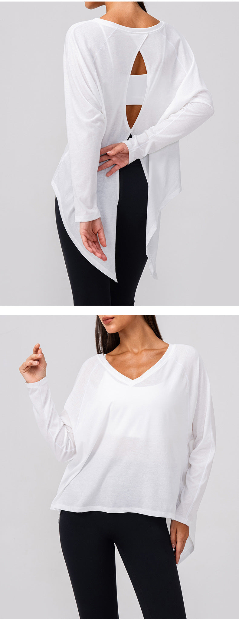 Wholesale Women’s Long-Sleeve Workout Shirt | Bulk Soft-Touch Running & Yoga Top | fouregg