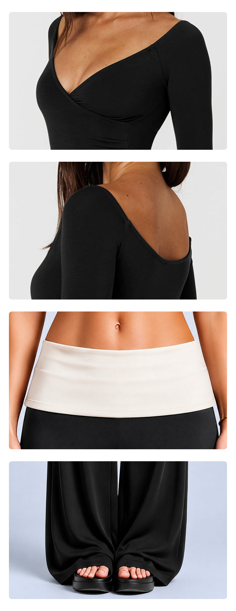 Wholesale Women’s Activewear Set | Quick-Dry Long Sleeve Off-Shoulder Top & High-Waisted Workout Pants | fouregg