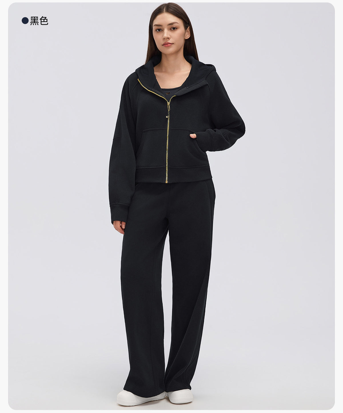 Wholesale Women’s Winter Cropped Hoodie Jacket | Relaxed-Fit Thermal Sportswear for Petite Sizes | fouregg