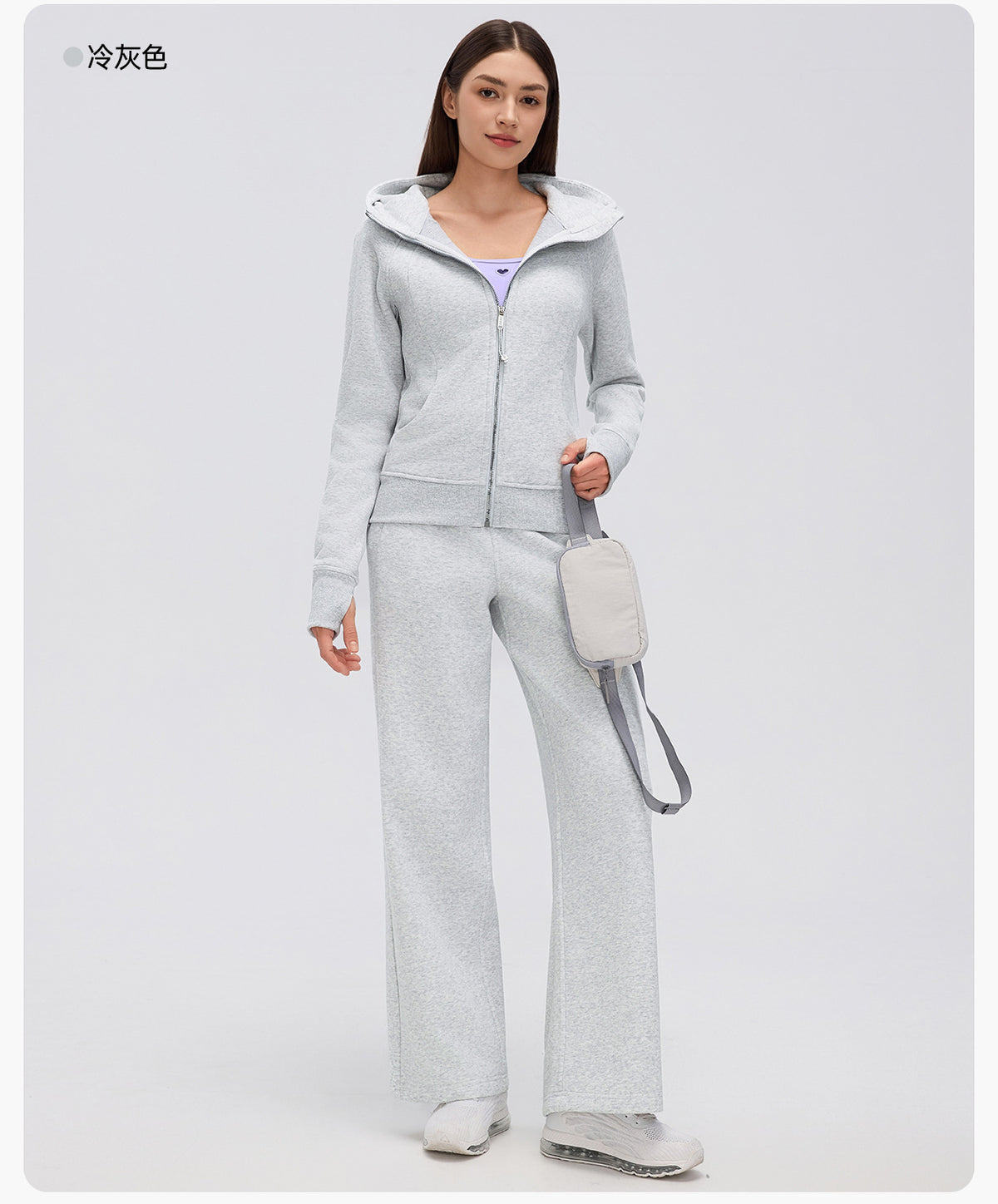 Wholesale Women’s Winter Sweatpants D26116 | Relaxed Straight-Leg Warm-Up Trousers with Elastic Waist | fouregg