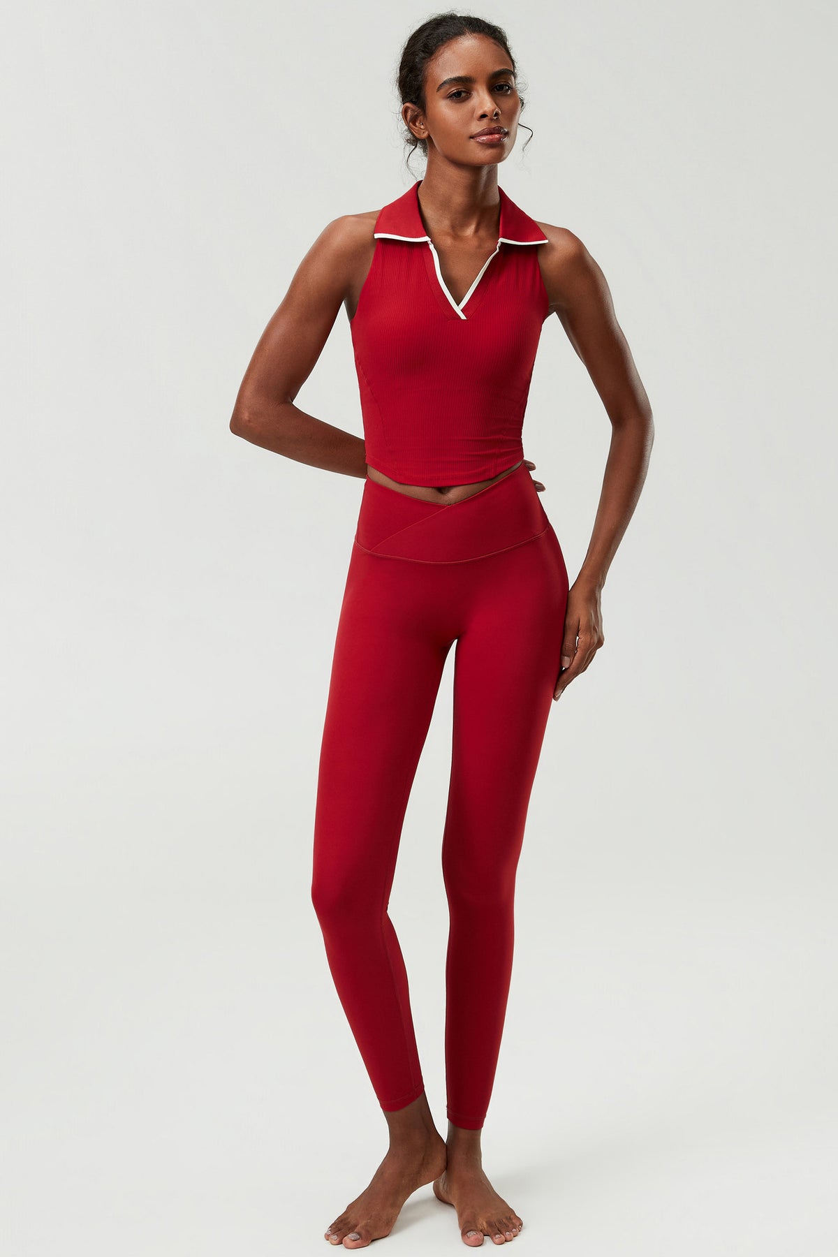 Wholesale Plus Size Women’s Sports Top | Bulk V-Neck Tennis & Badminton Activewear | fouregg