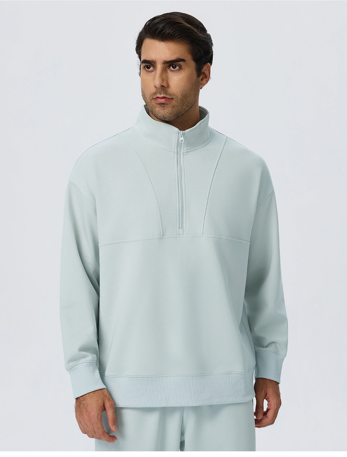 Wholesale Men’s Half-Zip Sports Pullover | Bulk Relaxed-Fit Thermal Workout Top 61531 | fouregg