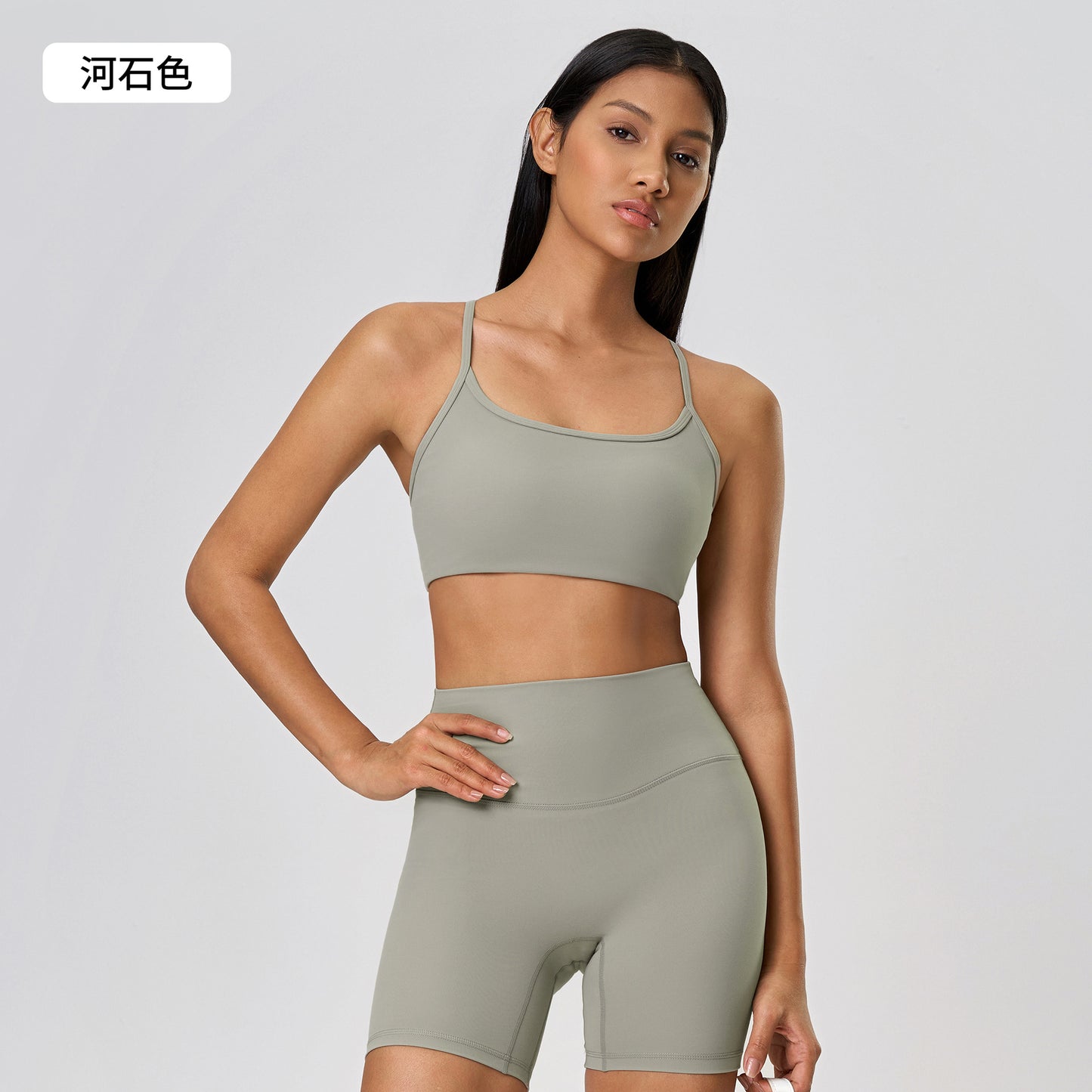 02/2023 updated thin strap cross hollow beautiful back sports bra bra low intensity yoga Pilates sports underwear