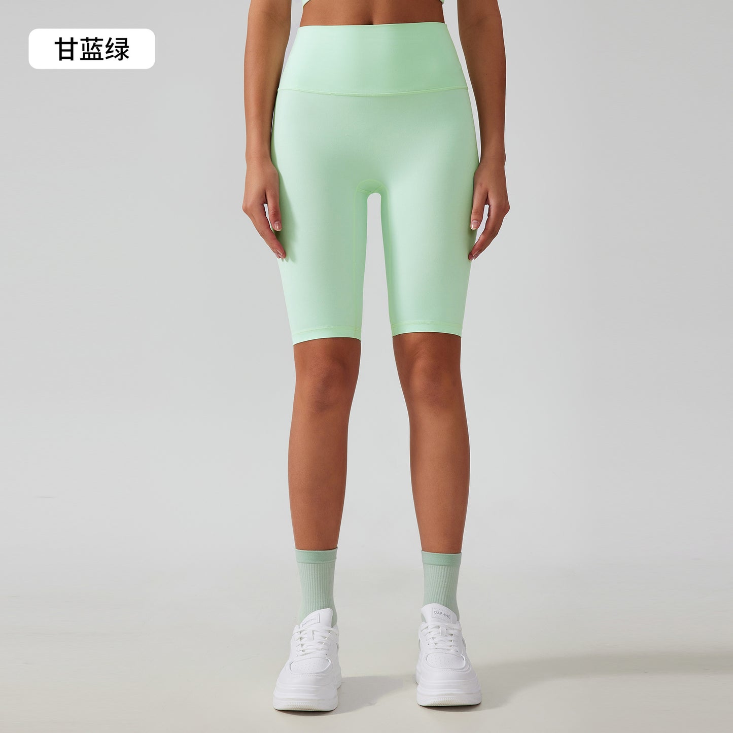 12/2024 Free size Equal size shape yoga pants belly lift hip lift five points fitness pants naked feeling sports shorts women AG004