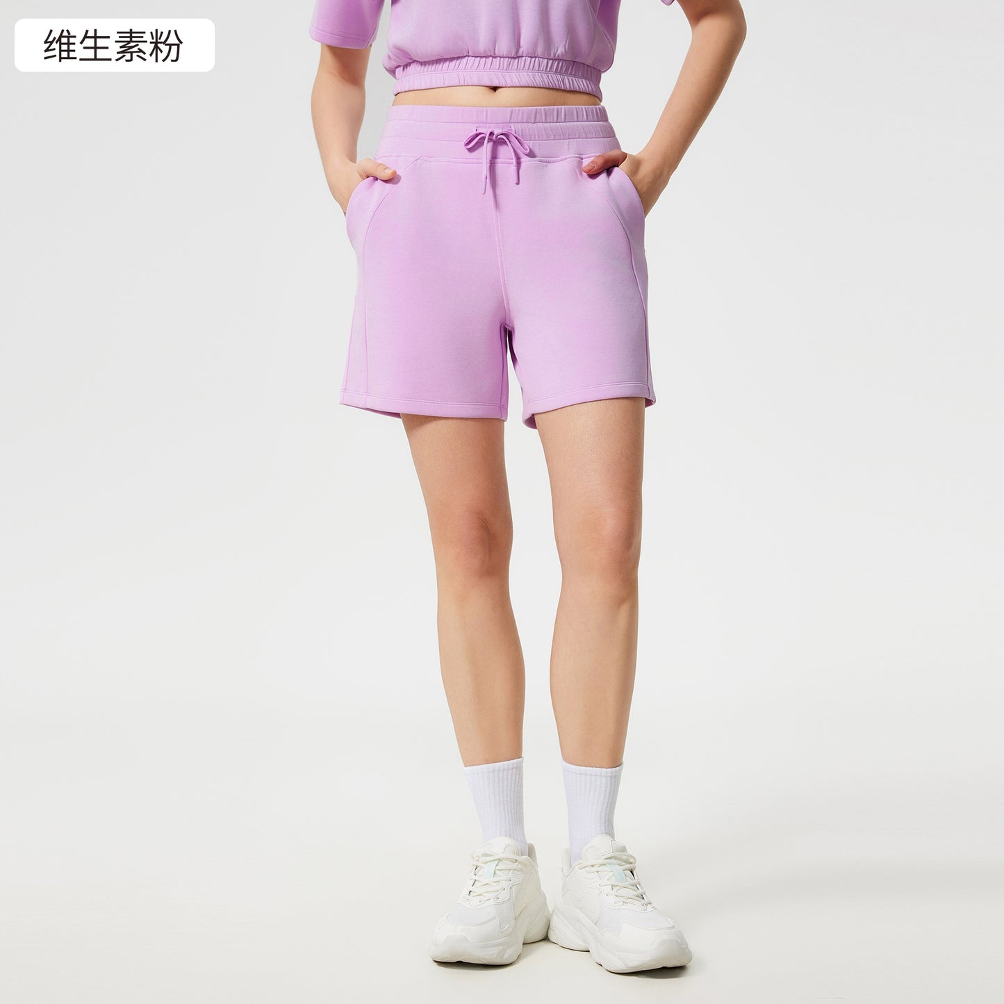 01/2025 Summer new high waist elastic drawstring sports pants women's casual commuting loose fitness yoga shorts D25024