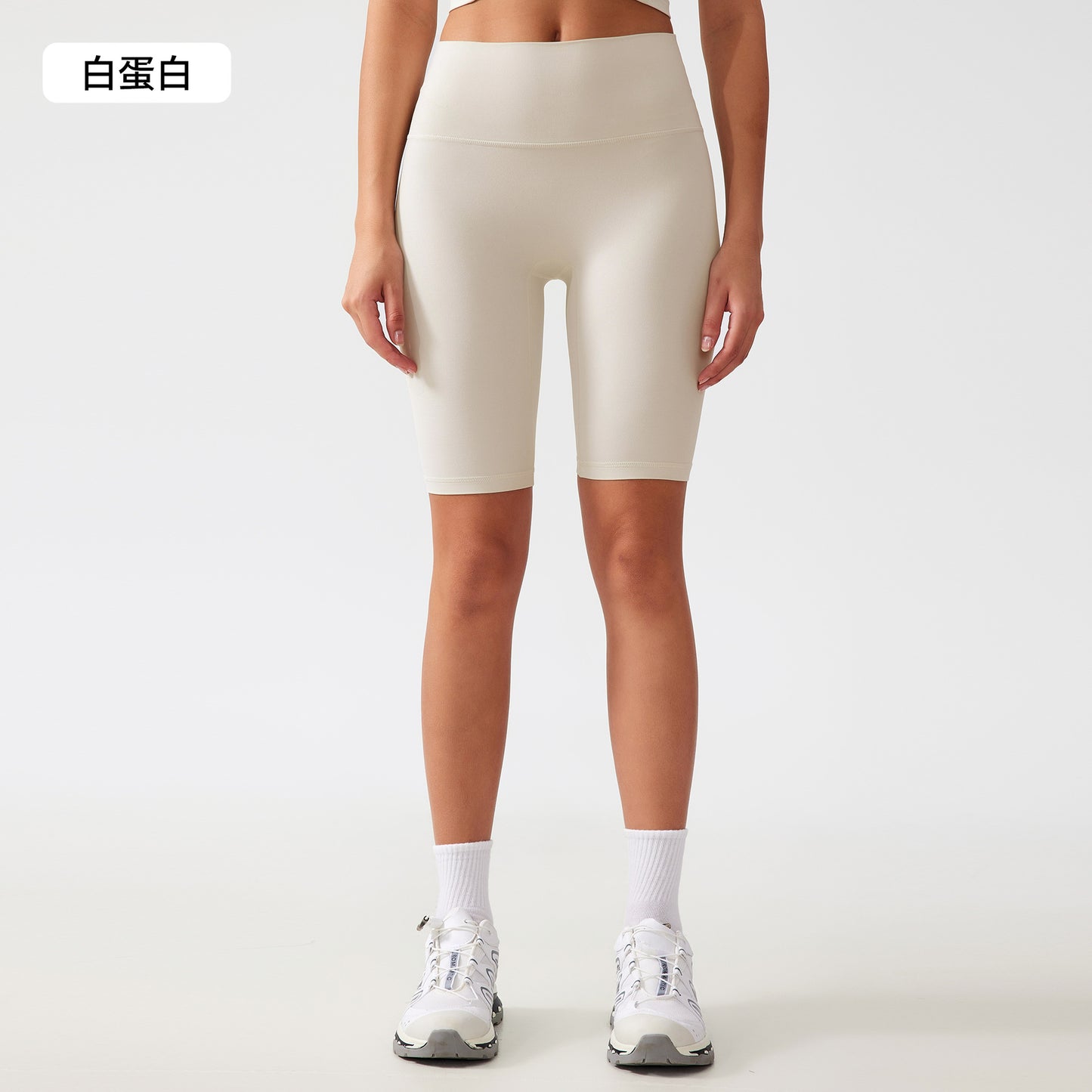 12/2024 Free size Equal size shape yoga pants belly lift hip lift five points fitness pants naked feeling sports shorts women AG004