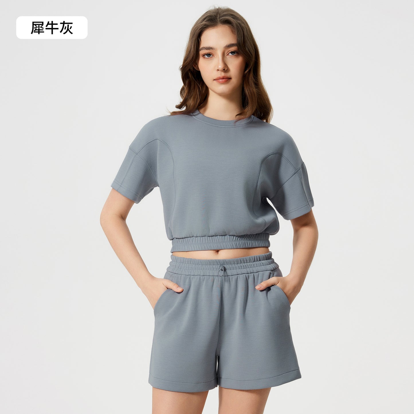 01/2025 Summer high-end tops fitness yoga clothes short casual loose slim waist sports short sleeves female D25025