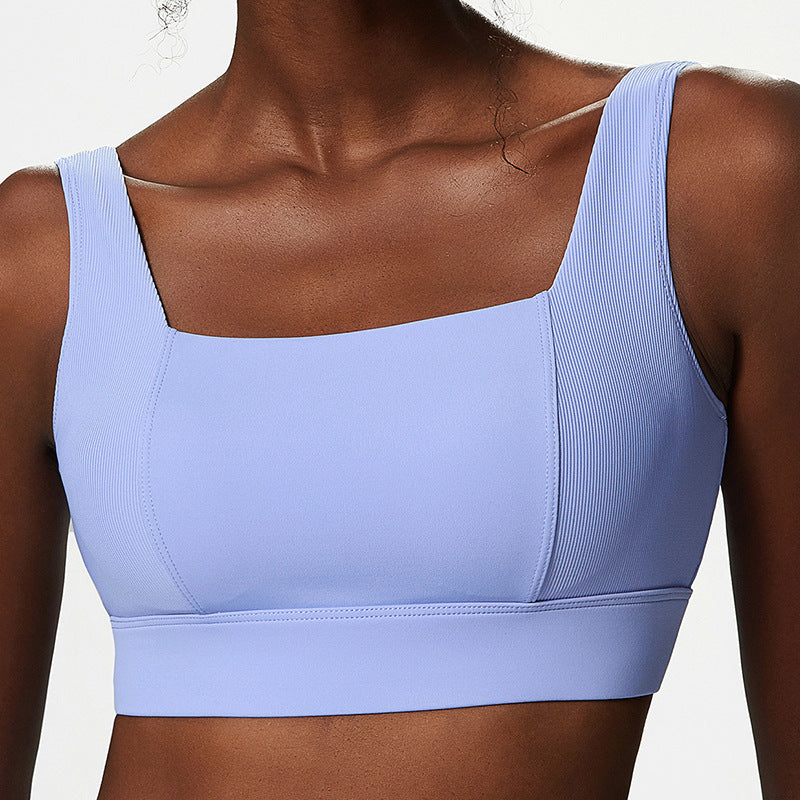 2023.09 renew color all-in-one mold cup sports bra European and American large size sports underwear women's adjustable buckle yoga bra