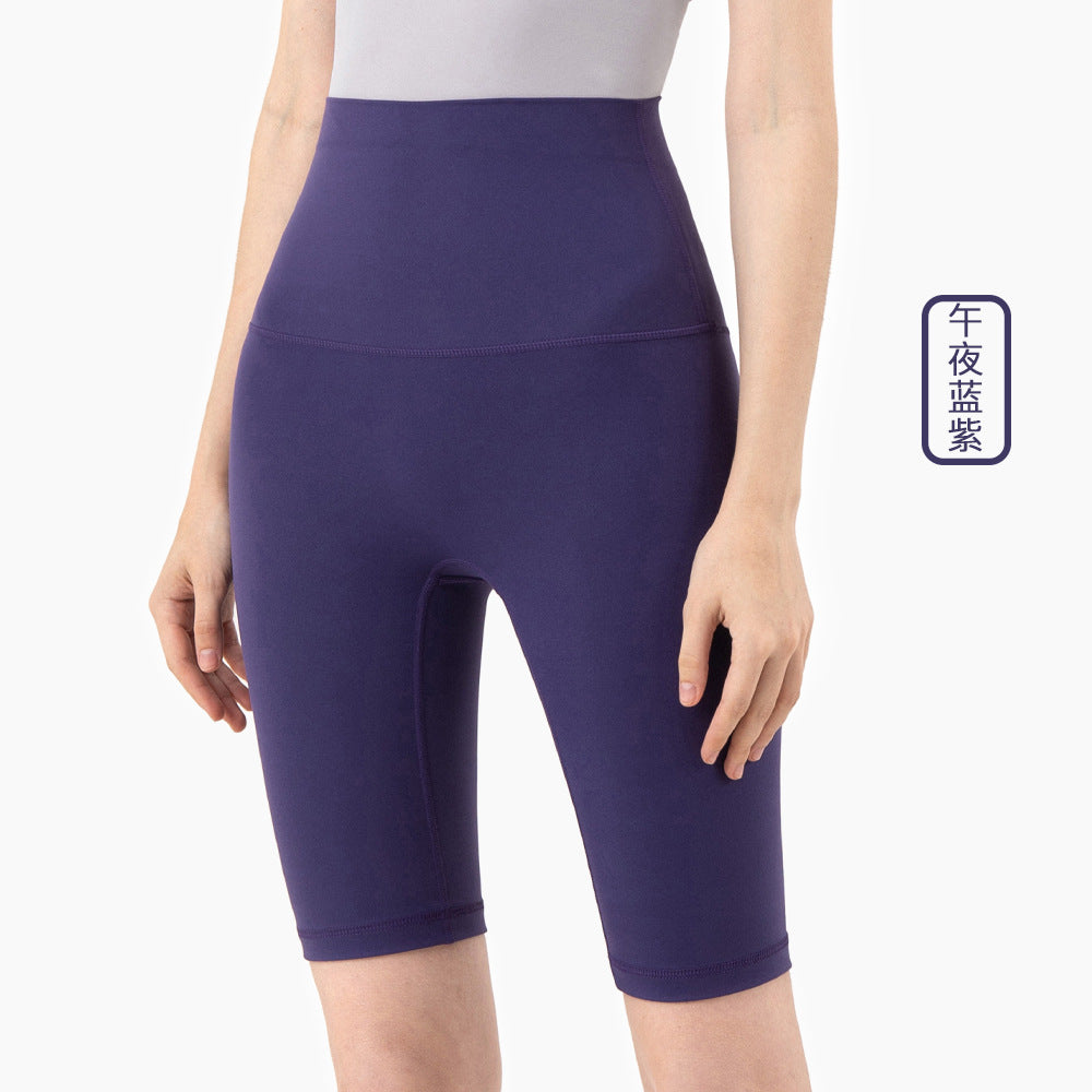 08/2023 LINK-2 update new colors   colors new color yoga five-point pants European and American nude high waist no embarrassing line sports fitness pants women
