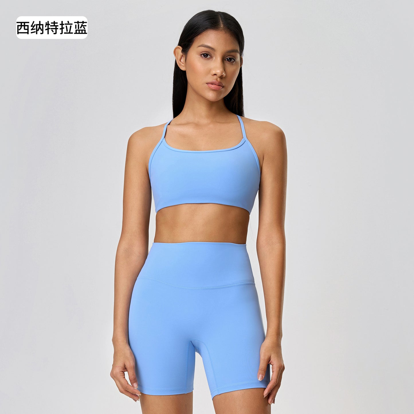 02/2023 updated thin strap cross hollow beautiful back sports bra bra low intensity yoga Pilates sports underwear