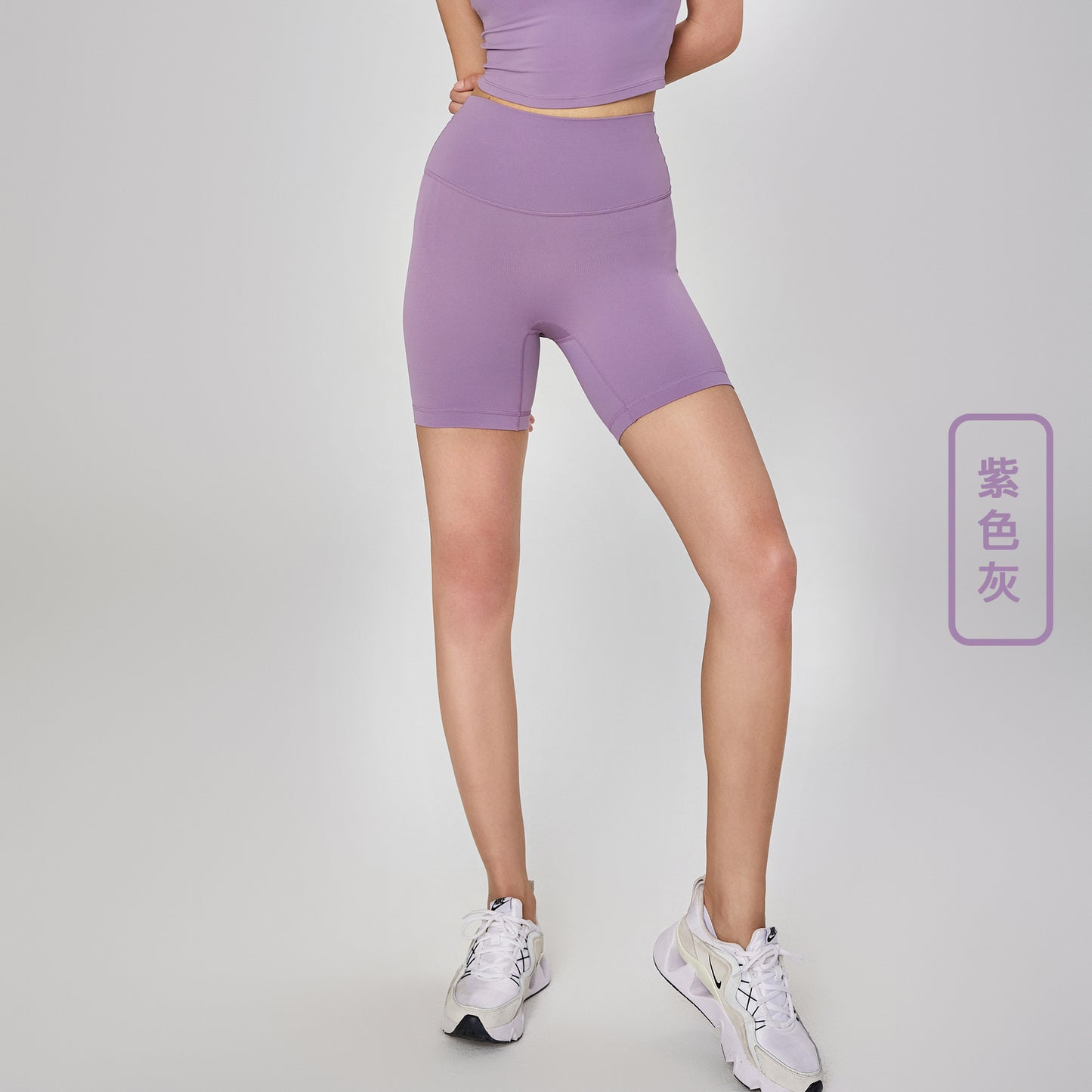 2024 new colors 2022 spring and summer new high waist shorts nude T-line yoga pants women's European and American peach hip lift three-point fitness pants