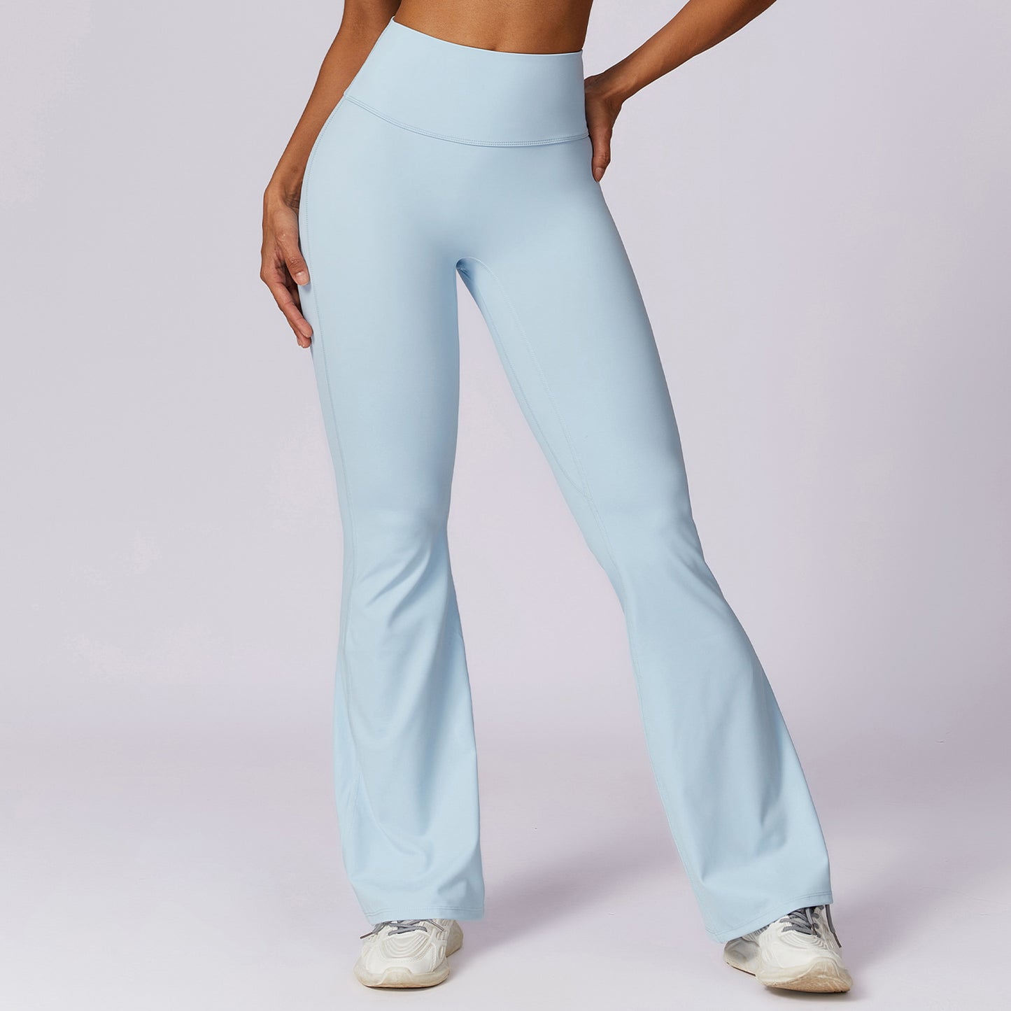 02/2024 Wide-leg tight-fitting nude hip-lifting yoga flared pants dance high-waist slightly flared casual sports pants 8232