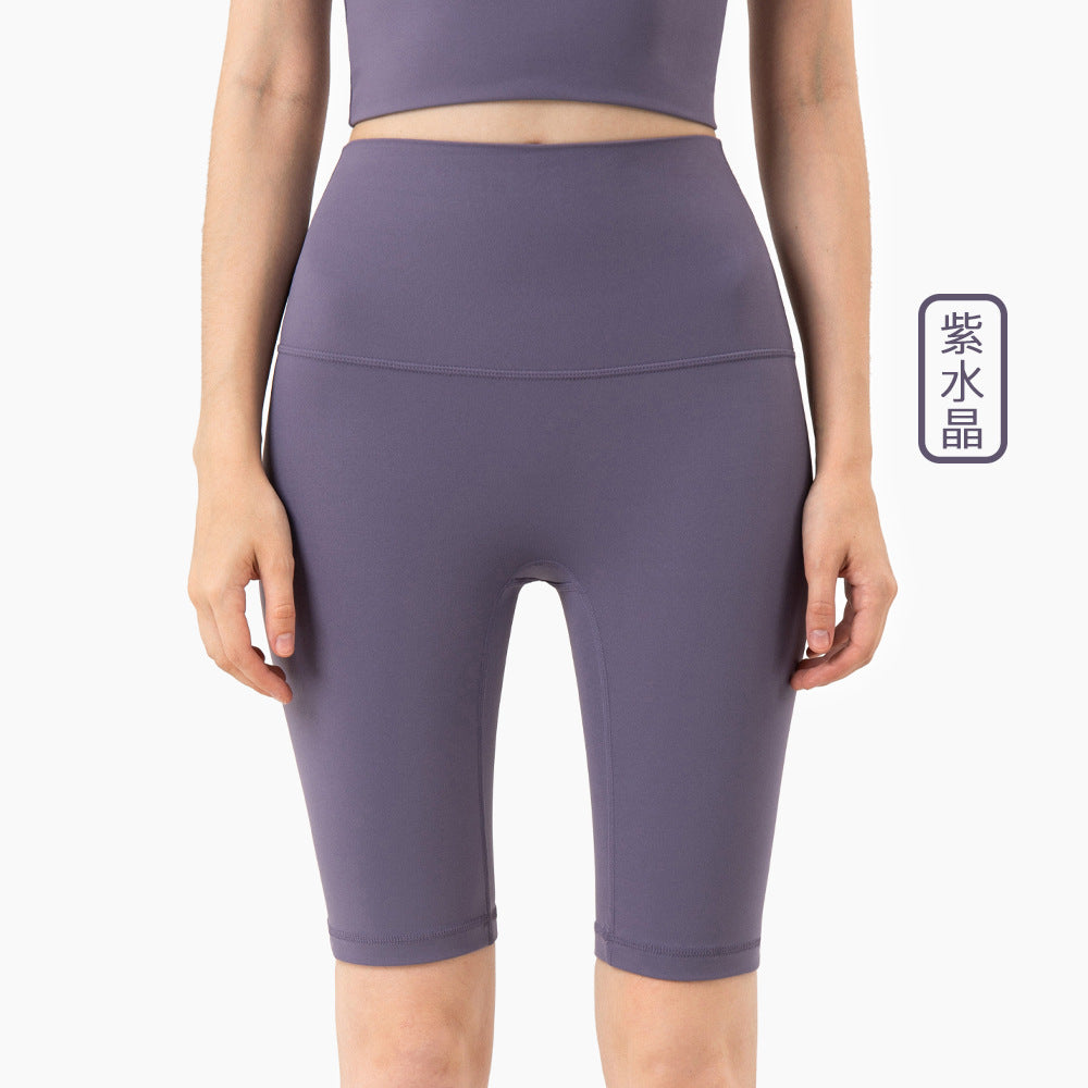 08/2023 LINK-2 update new colors   colors new color yoga five-point pants European and American nude high waist no embarrassing line sports fitness pants women