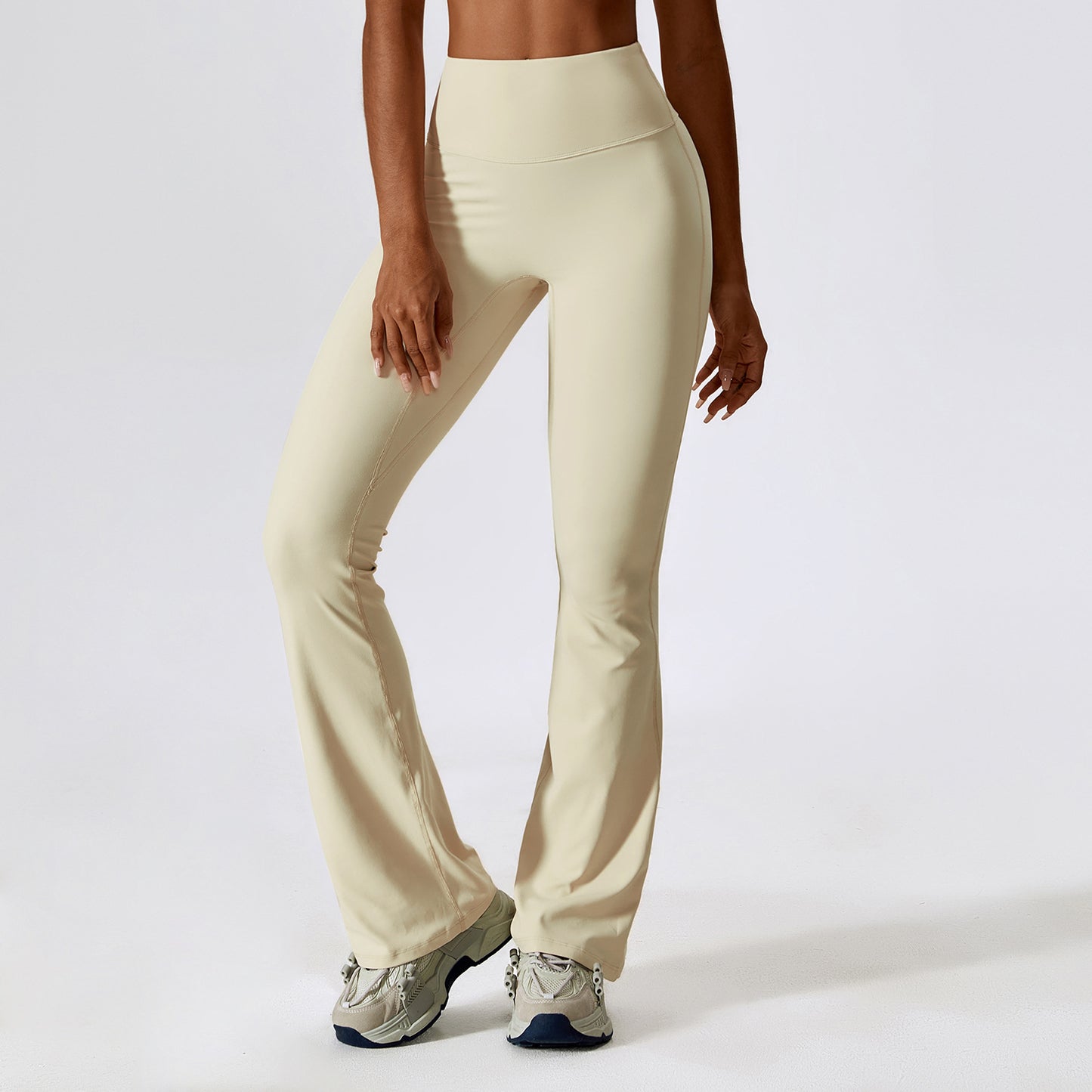 02/2024 Wide-leg tight-fitting nude hip-lifting yoga flared pants dance high-waist slightly flared casual sports pants 8232