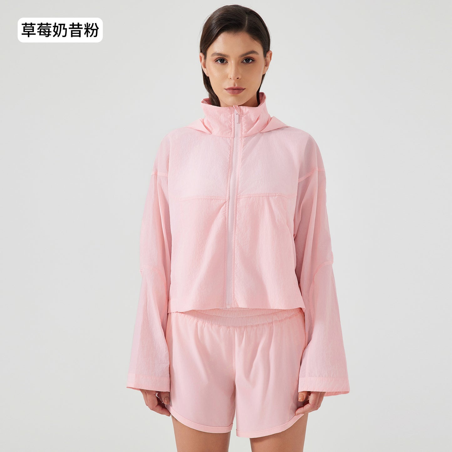 01/2025 Summer outdoor UV protective skin clothing outdoor waterproof hooded light breathable sports sunscreen clothing women D25006