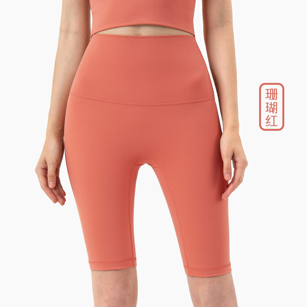 08/2023 LINK-2 update new colors   colors new color yoga five-point pants European and American nude high waist no embarrassing line sports fitness pants women