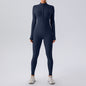 zipper nude long-sleeved yoga jumpsuit high-intensity fitness sports jumpsuit 8306