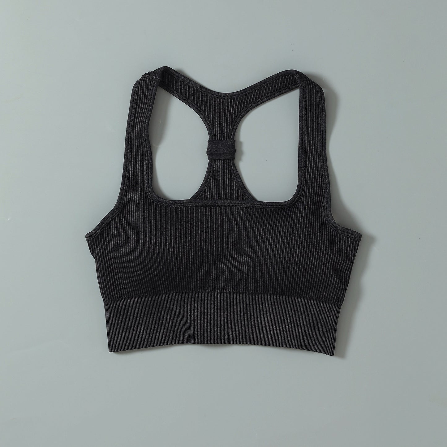 LINK 1 Seamless yoga wear short-sleeved women's sleeveless vest shockproof bra thread sports fitness quick-drying top