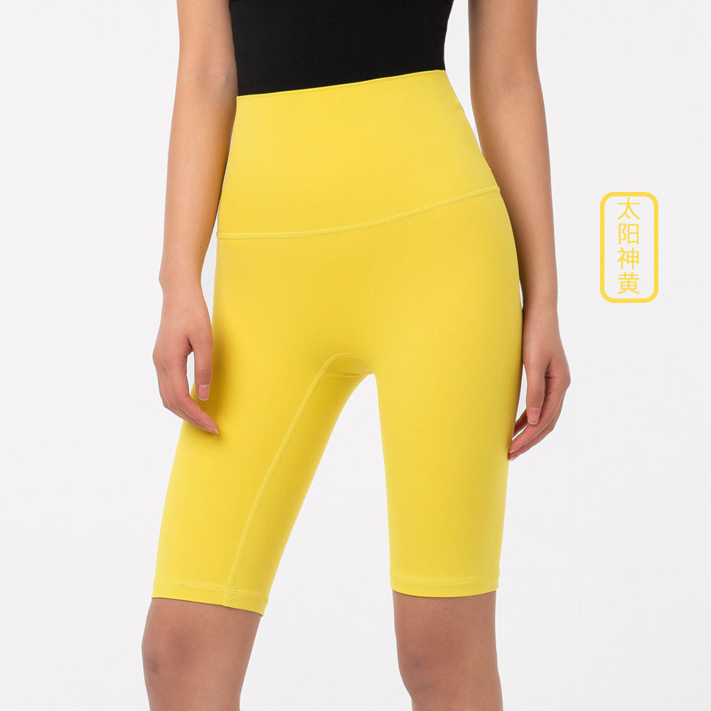 08/2023 LINK-2 update new colors   colors new color yoga five-point pants European and American nude high waist no embarrassing line sports fitness pants women