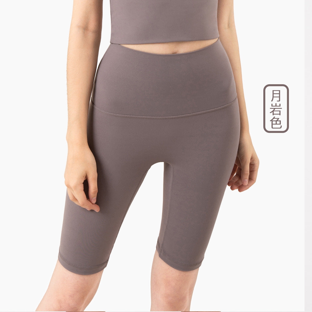 08/2023 LINK-2 update new colors   colors new color yoga five-point pants European and American nude high waist no embarrassing line sports fitness pants women