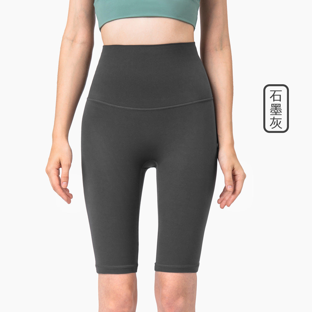 08/2023 LINK-2 update new colors   colors new color yoga five-point pants European and American nude high waist no embarrassing line sports fitness pants women