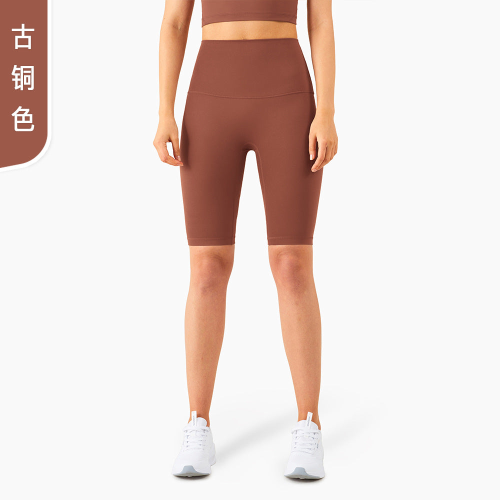08/2023 LINK-2 update new colors   colors new color yoga five-point pants European and American nude high waist no embarrassing line sports fitness pants women