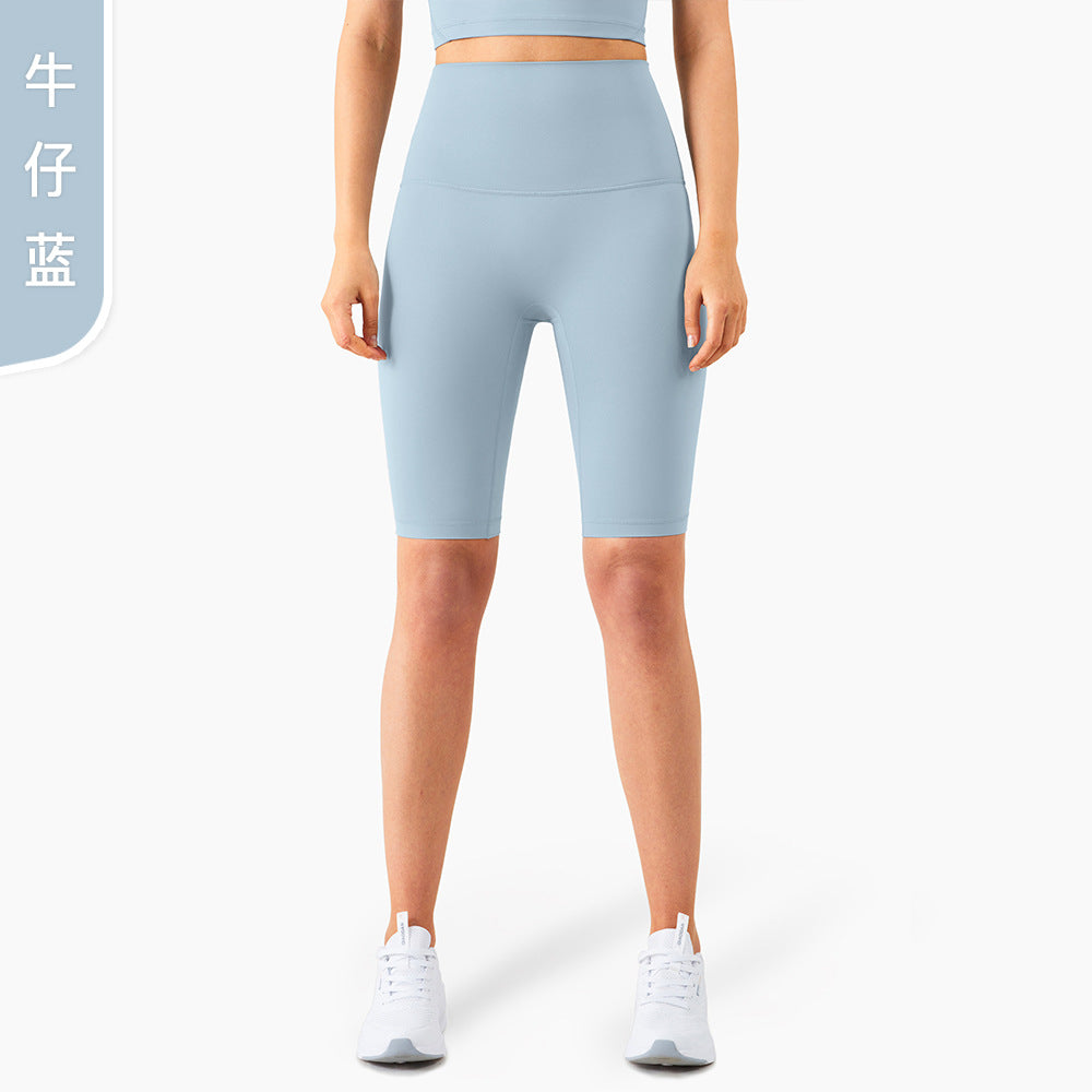 08/2023 LINK-2 update new colors   colors new color yoga five-point pants European and American nude high waist no embarrassing line sports fitness pants women