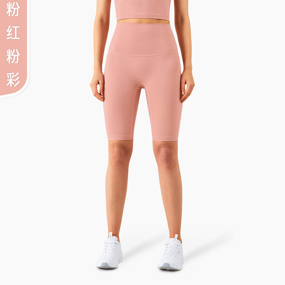 08/2023 LINK-2 update new colors   colors new color yoga five-point pants European and American nude high waist no embarrassing line sports fitness pants women