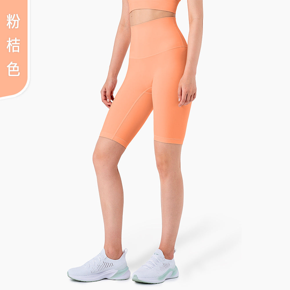 08/2023 LINK-2 update new colors   colors new color yoga five-point pants European and American nude high waist no embarrassing line sports fitness pants women