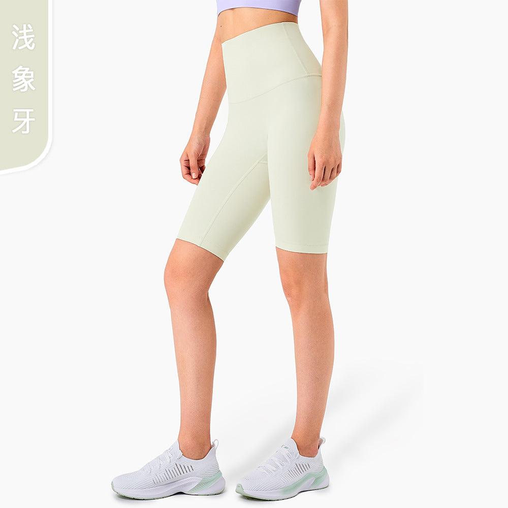 08/2023 LINK-2 update new colors   colors new color yoga five-point pants European and American nude high waist no embarrassing line sports fitness pants women