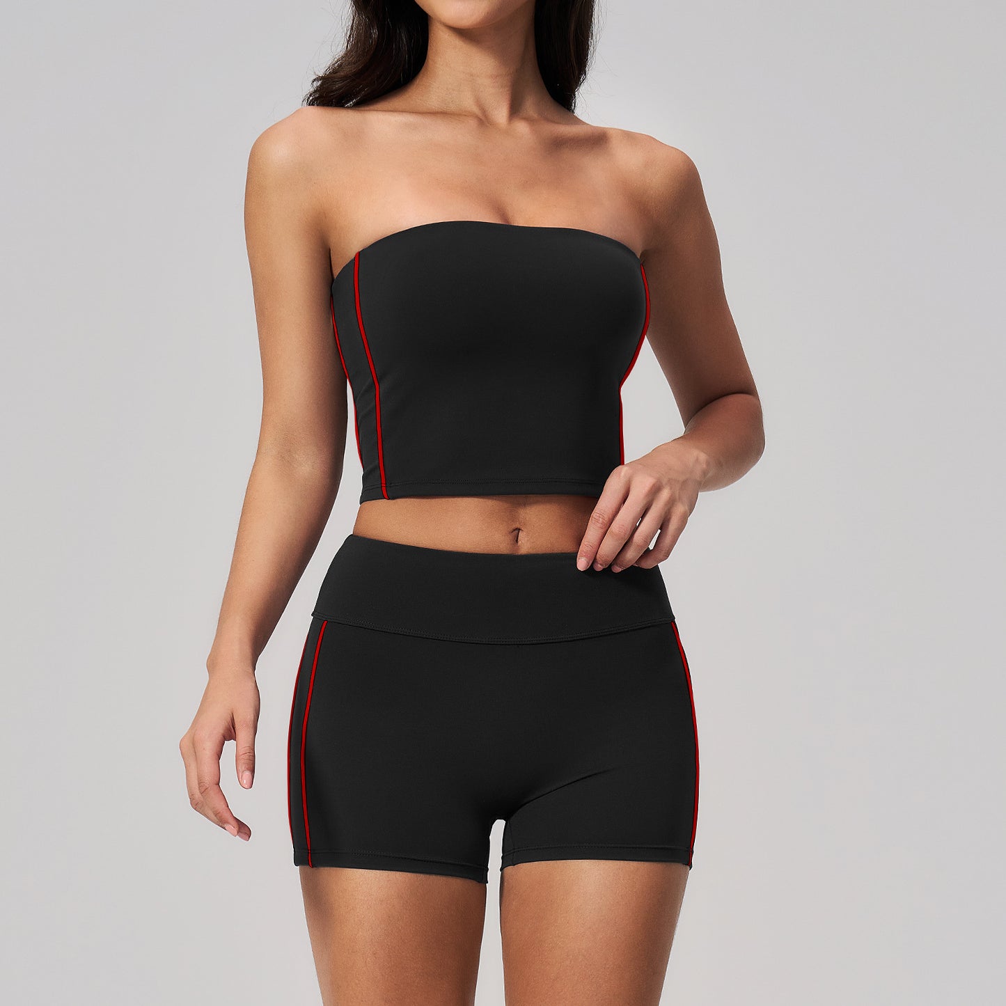 Wholesale 4539 High Elasticity Quick-Dry Gym Set | Peach Butt Lift Workout Suit | Bulk | fouregg