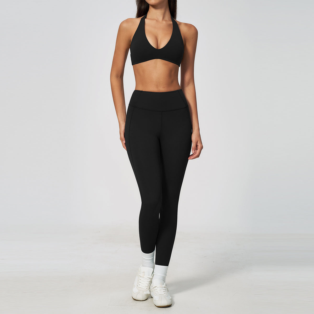 Wholesale Push-Up Halter Top & Pants Set | Tummy-Control Open-Back | fouregg