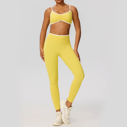 Custom Private Label 52745+52347 Color Block Yoga Set | Wholesale | fouregg
