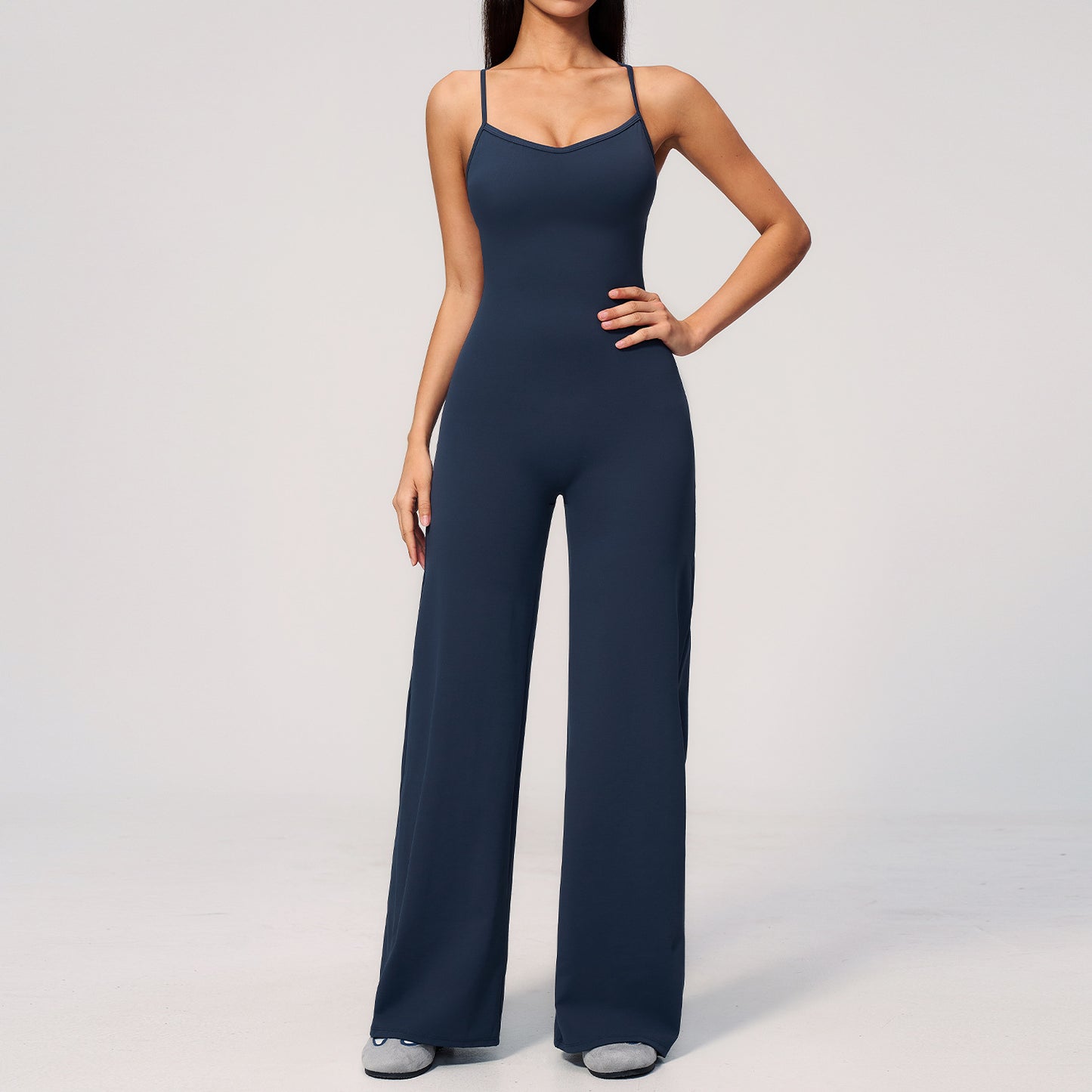 Wholesale High-Stretch Slimming Wide-Leg Jumpsuit | Bulk | fouregg