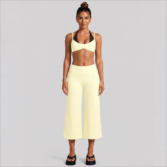 Wholesale Women’s Fitness Set | Bulk Color Block Sports Tank Running & Yoga Outfit | fouregg