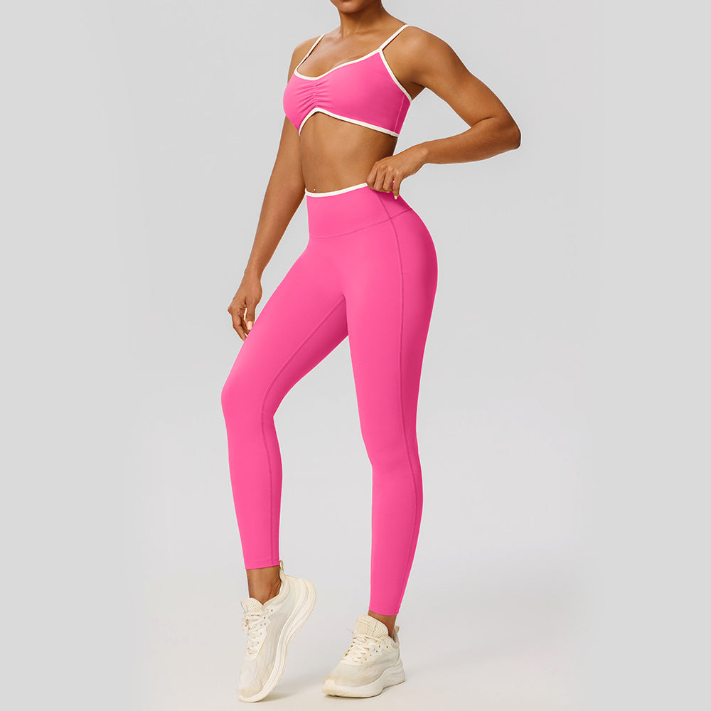 Custom Private Label 52745+52347 Color Block Yoga Set | Wholesale | fouregg