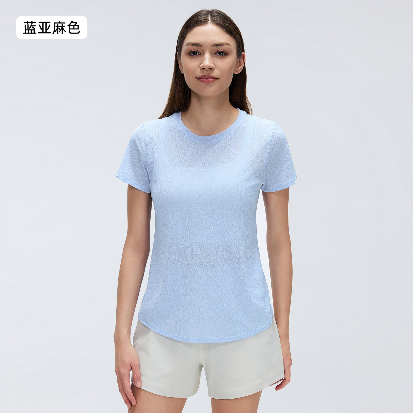 Wholesale Slub Cotton Short Sleeve Yoga Top | Cutout-Back Gym T-Shirt | fouregg