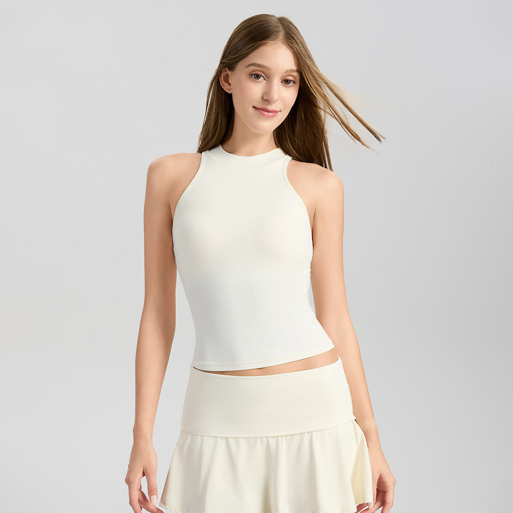 Wholesale Women's Performance Yoga Bra | High-Neck Anti-Bacterial Cloud-Feel Athletic Tank | Bulk | fouregg