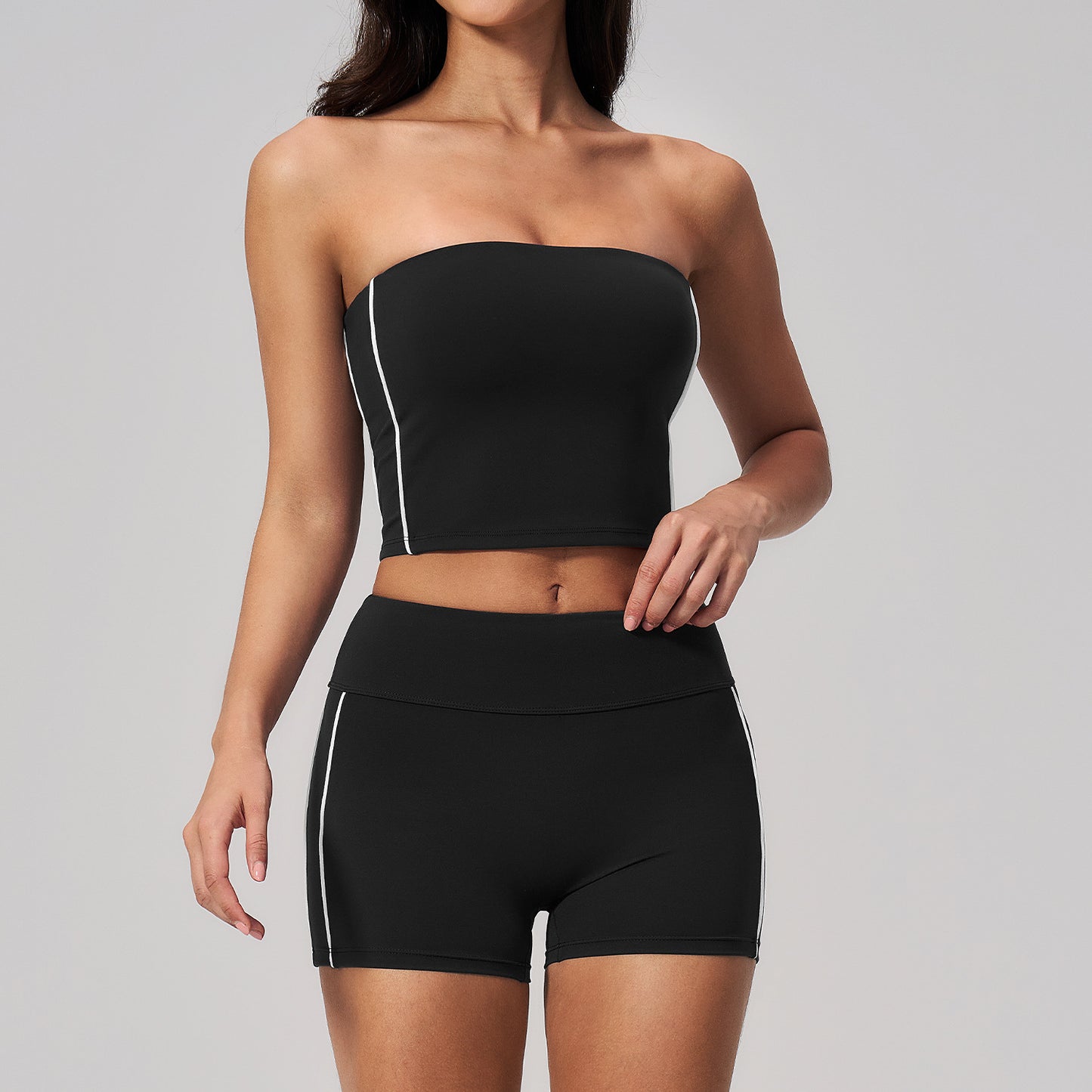 Wholesale 4539 High Elasticity Quick-Dry Gym Set | Peach Butt Lift Workout Suit | Bulk | fouregg