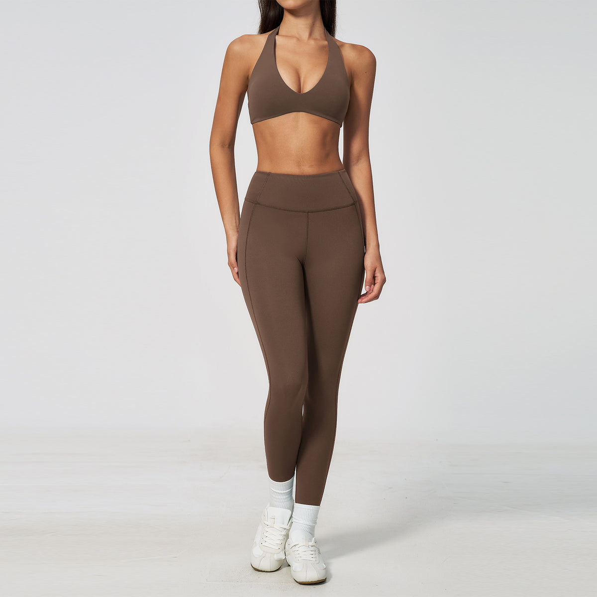 Wholesale Push-Up Halter Top & Pants Set | Tummy-Control Open-Back | fouregg