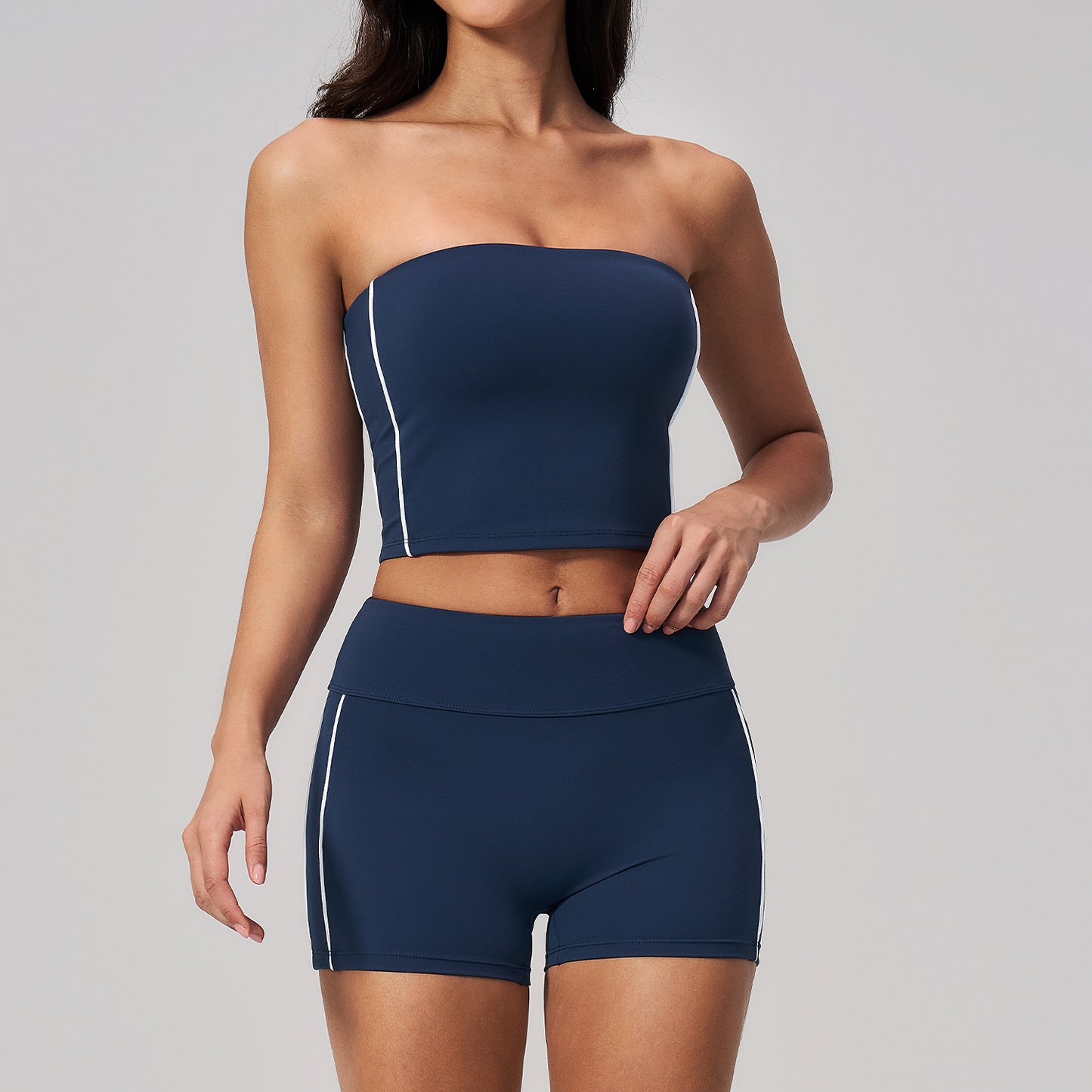Wholesale 4539 High Elasticity Quick-Dry Gym Set | Peach Butt Lift Workout Suit | Bulk | fouregg