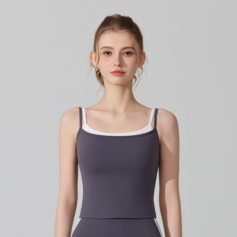 OEM Women's Two-in-One Breathable Fitness Training Tank Top | Custom Logo